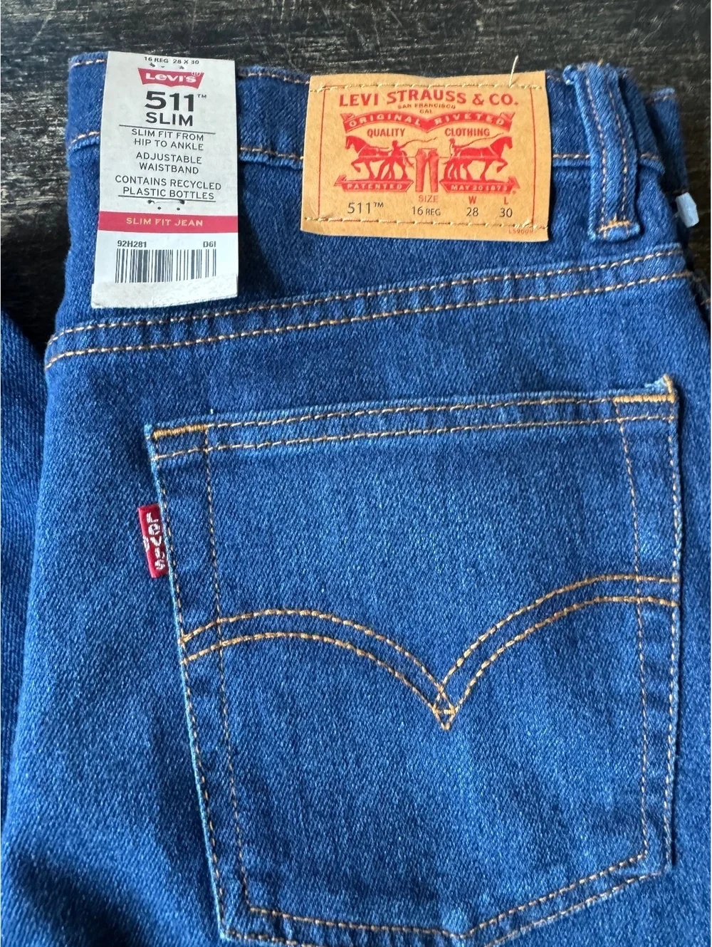 Boys Youth Cotton denim jeans, Levi's 511 Slim Fit(0151)